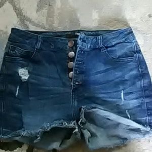 Blue jean shorts